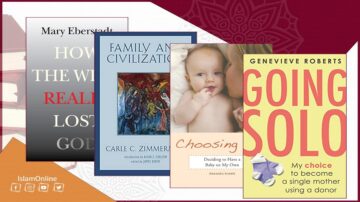 كتب تتناول موضوعات الأسرة والمجتمع، تشمل "كيف فقدت النساء الله" لماري إبرشتات، و"العائلة والحضارة" لكارل سي. زيمرمان، و"اختيار" لألكسندرا ساش، و"الاختيار: أن أكون امرأة عزباء" لجينيفيف روبيرts.