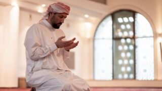 Muslim observing prayer