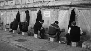 People making Wudu at Masjid