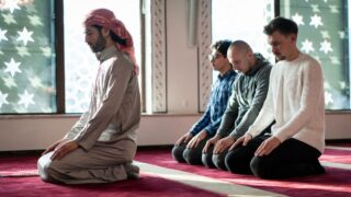 congregational prayer inside the Mosque