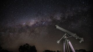 A Telescope Under the Starry Sky
