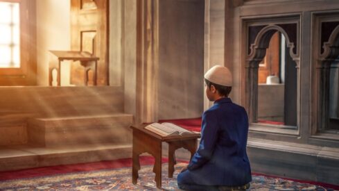 A boy reciting the Noble Qur'an