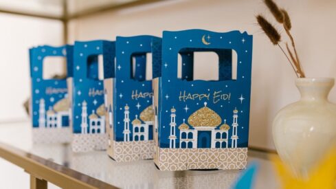 Blue and White House Miniature for Eid