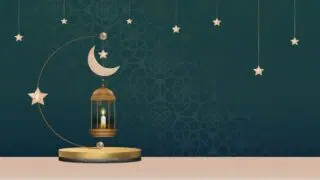 islamic lantern with Crescen