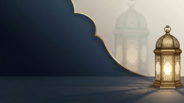 تصميم أنيق يعبر عن مفهوم عاشوراء النجاة من الشدة، يظهر فوانيس ذهبية تتلألأ مع ظلها على خلفية زرقاء بطابع يجمع بين الأصالة الحاضرة والتجديد.