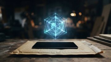A glowing smartphone emitting an Islamic geometric pattern, symbolizing the modern digital minbar and the ethical responsibilities of social media dawah in Islam